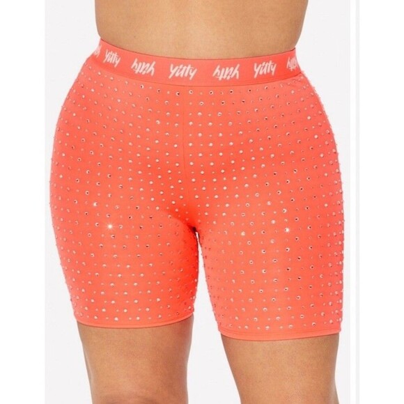 3XL YITTY-VERSARY Major Label Smoothing High Waist Short Bling Rhinestones - Picture 1 of 14